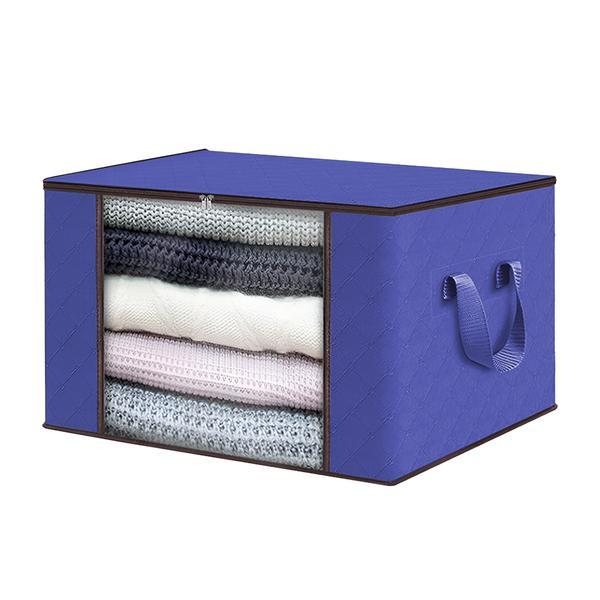 Cutie Depozitare si Organizare Teno®, pliabila, 84 L, 60x 40x 35 cm, albastru