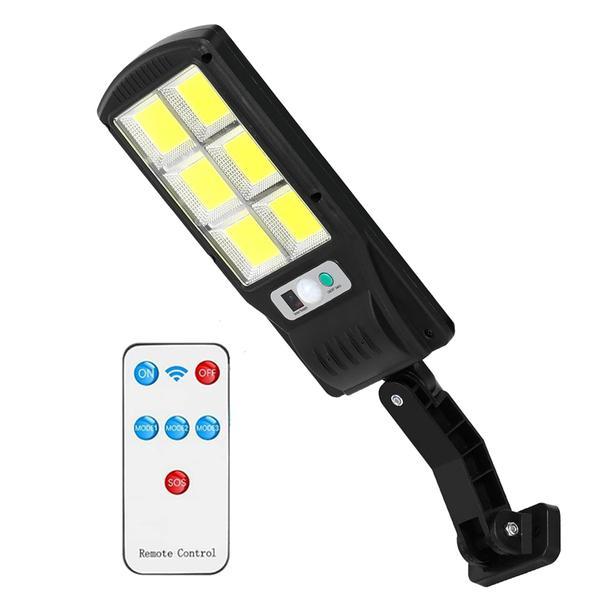 Lampa Solara Stradala 6 Led-uri Teno®, control prin telecomanda, exterior, negru