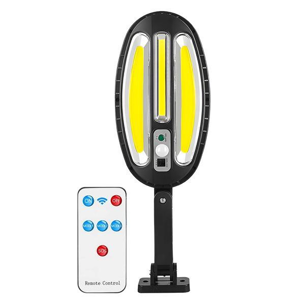 Lampa Solara Stradala 3 Led-uri Teno®, rotunda, control prin telecomanda, exterior, negru