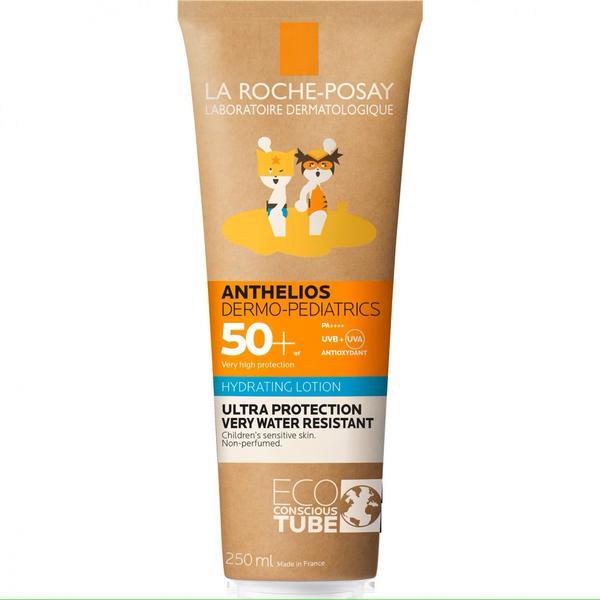 Lotiune hidratanta cu protectie solara pentru fata si corp La Roche-Posay Anthelios Dermo-Pediatrics SPF 50+, pentru copii, ultra rezistenta la apa, 250 ml