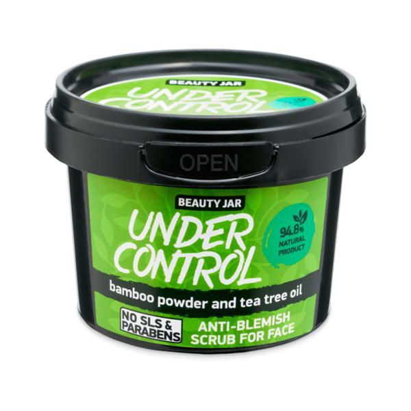 SHORT LIFE - Scrub Facial cu Pudra de Bambus si Ulei de Arbore de Ceai pentru Ten Gras sau Mixt Under Control Beauty Jar, 120 g