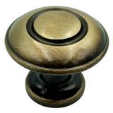 Buton pentru mobila Oren, finisaj bronz antichizat, D:31 mm