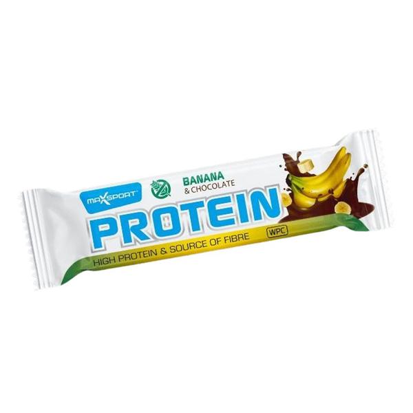 Baton Proteic Fara Gluten cu Banane si Ciocolata Maxsport, 60 g