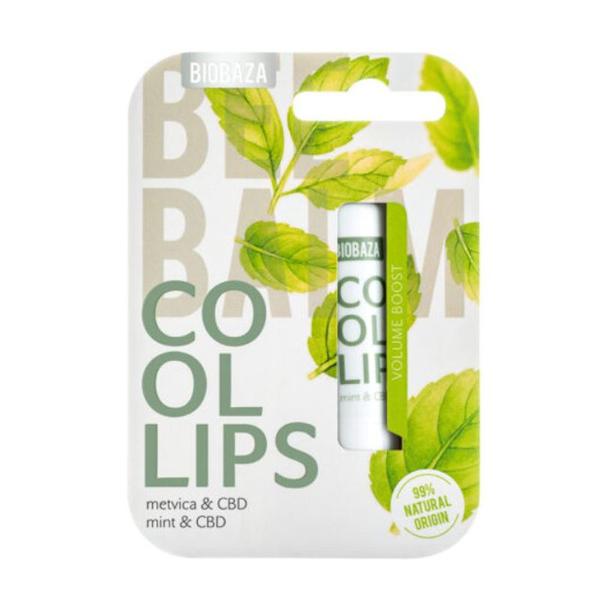 Balsam Natural de Buze cu Menta si CBD - Biobaza Cool Lips, 4.5 g