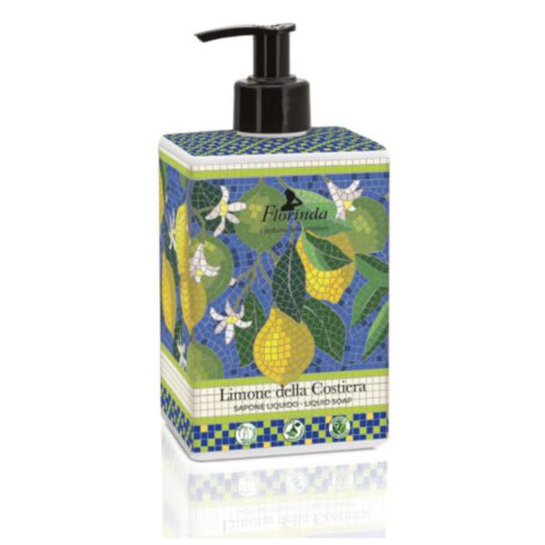 Sapun Lichid Vegetal cu Parfum de Lamaie - La Dispensa Florinda Sapone Liquido Limone della Costiera, 500 ml