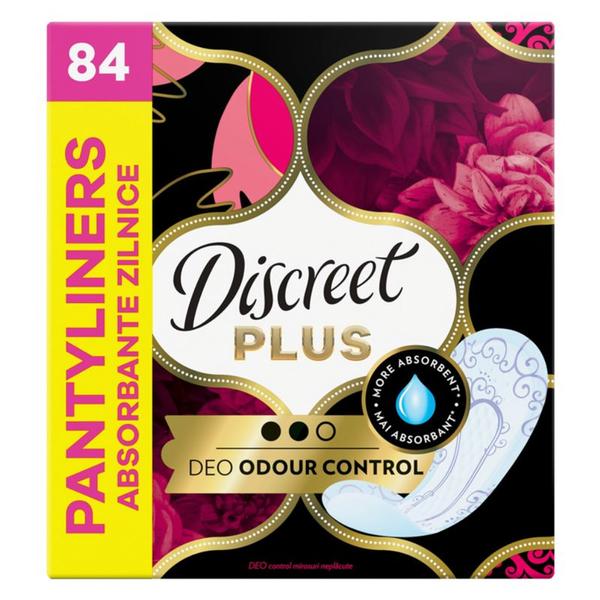 Absorbante Zilnice Parfumate - Discreet Plus Deo Odour Control, 84 buc