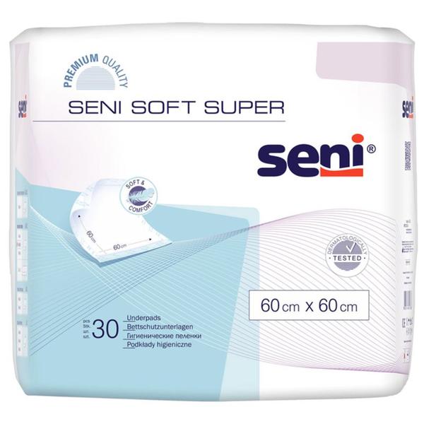 Aleze de Protectie - Seni Soft Super Underpads, 60 x 60 cm, 30 buc