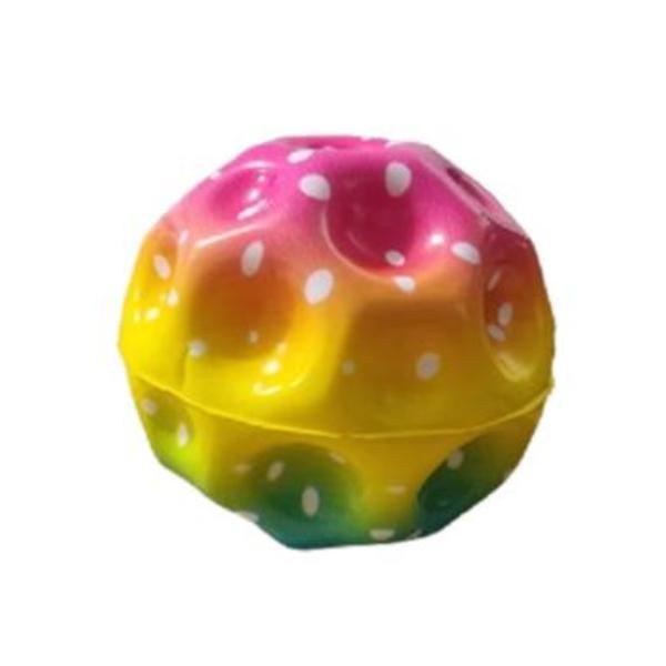 Minge saltareata, super space ball, culoare curcubeu, 7 cm