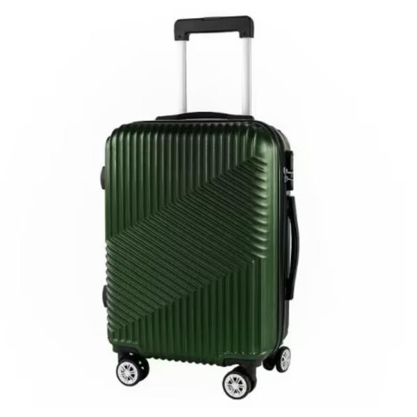 Troler Cabina Avion, Bagaj de Mana 50 x 30x 20cm, Material ABS, foarte rezistent la socuri verde