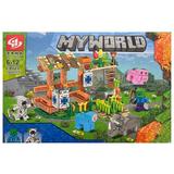 Set de constructie Minecraft 4 in 1, MyWorld, 398 piese