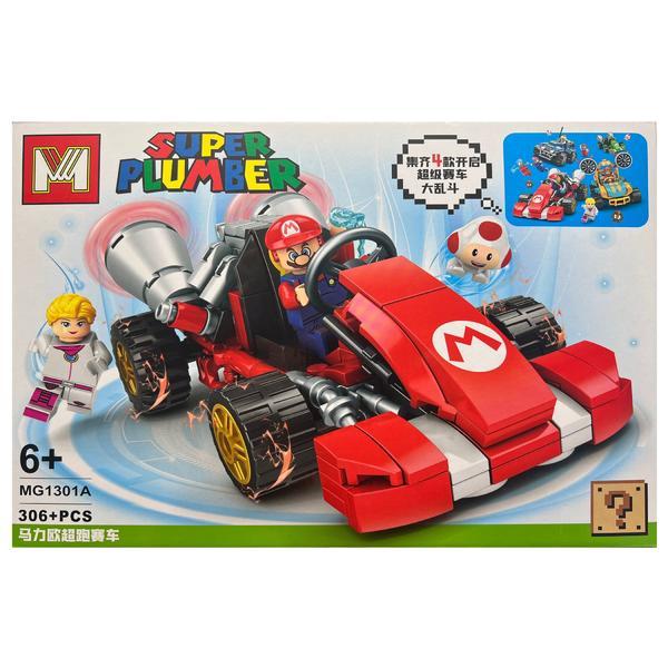 Set de constructie Super Mario, Masina de curse, 306 piese