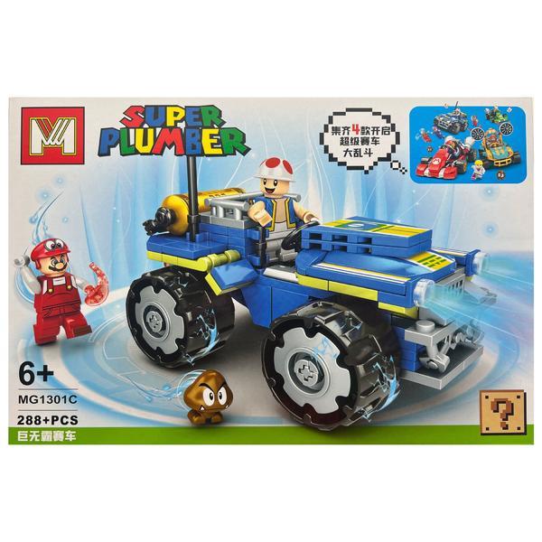 Set de constructie Super Mario, Masina de curse, 288 piese