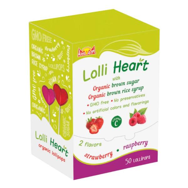 tort in forma de inima cu fructe Acadele in Forma de Inima - Alpi Lolli Heart, 50 buc