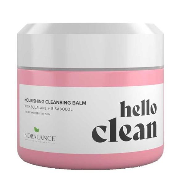 Balsam de Curatare Faciala 3 in 1 cu Squalane si Bisabolol, pentru Ten Sensibil sau cu Roseata - Bio Balance Hello Clean, 100 ml