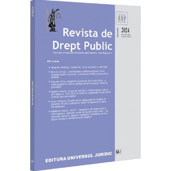 Revista de Drept Public nr.1 din 2024, editura Universul Juridic