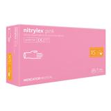 Manusi de Examinare Roz - Nitrylex Pink Nitrile Examination & Protective Gloves, Marime XS, 100 buc