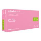 Manusi de Examinare Roz - Nitrylex Pink Nitrile Examination & Protective Gloves, Marime S, 100 buc