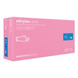 Manusi de Examinare Roz - Nitrylex Pink Nitrile Examination & Protective Gloves, Marime M, 100 buc