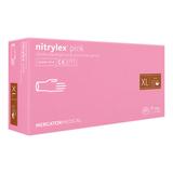 Manusi de Examinare Roz - Nitrylex Pink Nitrile Examination & Protective Gloves, Marime XL, 100 buc
