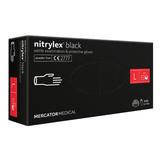 Manusi de Examinare Negre - Nitrylex Black Nitrile Examination & Protective Gloves, Marime L, 100 buc