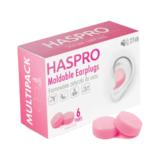 Set Dopuri pentru Urechi Mold 6P - Haspro Moldable Earplugs, Pink, 12 buc