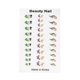 Set 30 tatuaj sticker unghii, Global Fashion, Beauty Nail, Multicolor