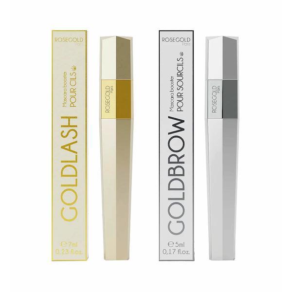 Set Cadou Duo Mascara Pentru Gene Si Sprancene - Goldlash 7ml + Goldbrow 5ml, Rosegold Paris