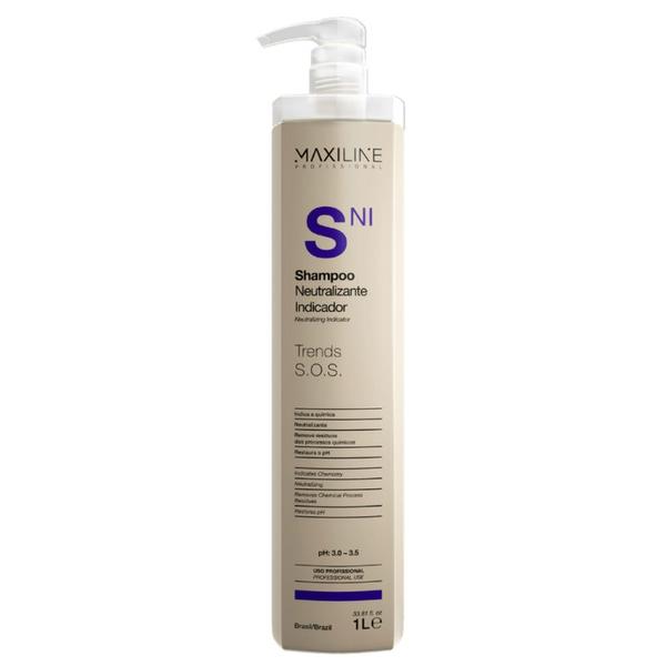 Sampon pentru Neutralizarea Reziduurilor Chimice - Maxiline Profissional Trends S.O.S. Shampoo Neutralizante Indicator, 1000 ml
