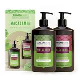 Set Sampon si Balsam cu Ulei de Macadamia si Ulei de Argan pentru Par Uscat sau Deteriorat - Arganicare Shampoo & Conditioner 2-in1 Macadamia Oil + Argan Oil, 1 pachet