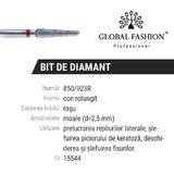 Bit diamant cuticule Conic rotunjit 850/014R Rosu