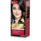 SHORT LIFE - Vopsea Crema Permanenta - Aroma Color 3-Plex Permanent Hair Color Cream, nuanta 02 Dark Chestnut, 90 ml