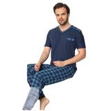 pijamale-barbati-bumbac-pantaloni-lungi-bluza-maneca-scurta-bleumarin-xl-2.jpg