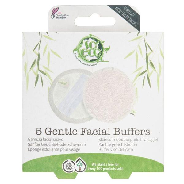 Set 5 Dischete Ecologice Delicate pentru Curatarea Fetei, Reutilizabile - So Eco 5 Gentle Facial Buffers, 1 set