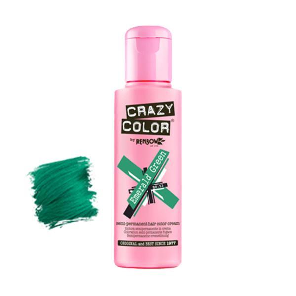 Vopsea semipermanentă Crazy Color Emerald Green no.53 100 ml