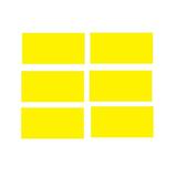 Set 40 Etichete autoadezive dreptunghiulare, galben, 3.5 x 5 cm