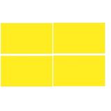 Set 40 Etichete autoadezive dreptunghiulare, galben, 7 x 12 cm