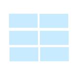 Set 40 Etichete autoadezive dreptunghiulare, albastru, 3.5 x 5 cm