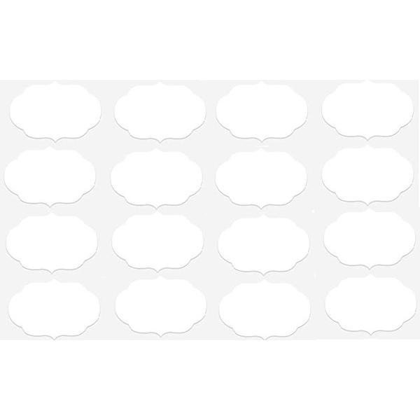 Set 40 Etichete autoadezive, albe, de scris cu markerul, model 2, 3.5x6cm