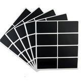 Set 40 Etichete autoadezive dreptunghiulare, negre, 4x8 cm