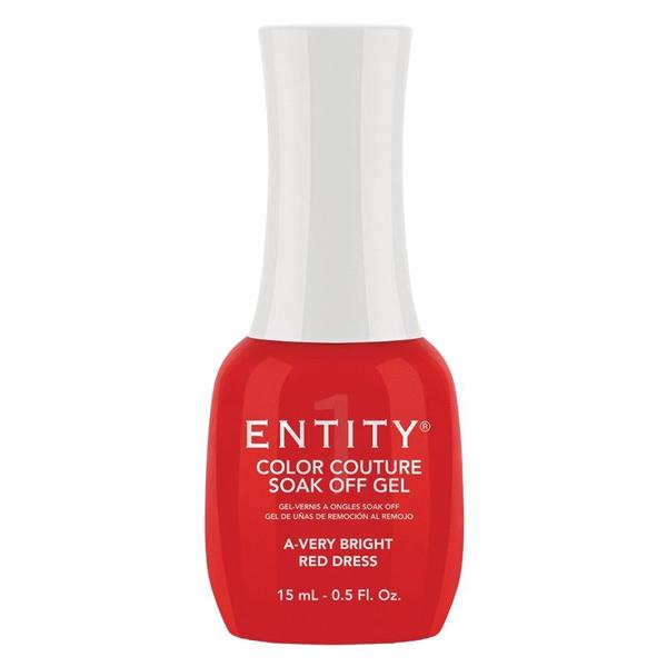 Gel Pigmentat pentru Unghii - Entity Color Couture Soak Off Gel, nuanta "A Very Bright Red Dress", 15 ml