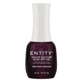 Gel Pigmentat pentru Unghii - Entity Color Couture Soak Off Gel, nuanta "Mini Skirt Maroon", 15 ml