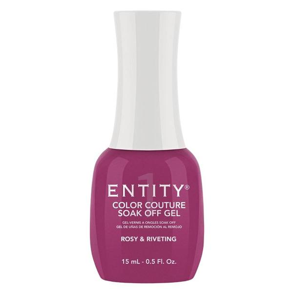 Gel Pigmentat pentru Unghii - Entity Color Couture Soak Off Gel, nuanta "Rosy & Riveting", 15 ml