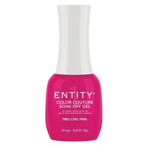 Gel Pigmentat pentru Unghii - Entity Color Couture Soak Off Gel, nuanta "Tres Chic Pink", 15 ml
