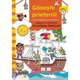 Gaseste prietenii! Lipeste si coloreaza. Pe corabia piratilor, editura Prut