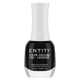 Lac de Unghii cu Efect de Gel - Entity Color Couture Gel - Lacquer, nuanta "Little Black Bottle", 15 ml