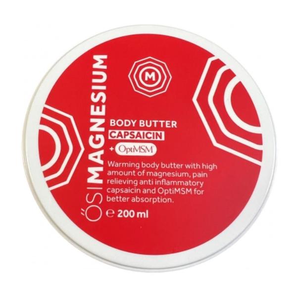 Unt de Corp cu Extract de Ardei Chili - Body Butter Capsaicin + OptiMSM, OsiMagnesium, 200 ml