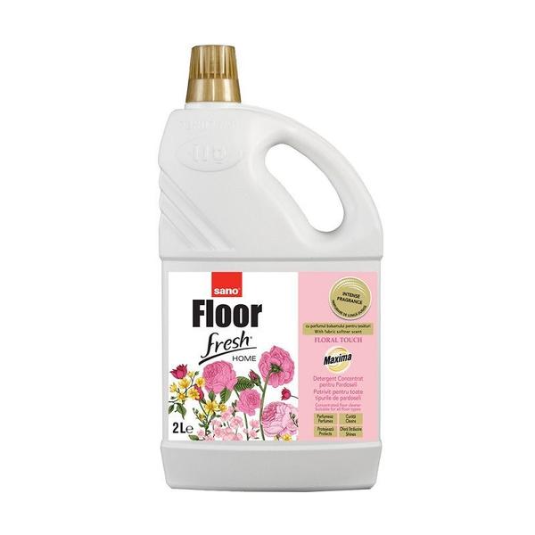 Detergent Concentrat si Parfumat pentru Pardoseli - Sano Floor Fresh Home Floral Touch, 2000 ml