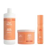 Pachet Intens Nutritiv pentru Par Uscat si Deteriorat - Wella Professionals Invigo Nutri-Enrich: Sampon 1000 ml + Masca 500 ml + Spray Antistatic 150 ml