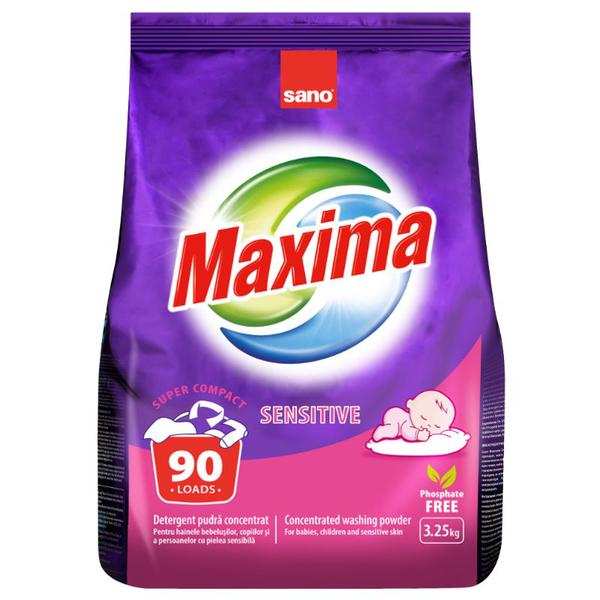 Detergent de Rufe Pudra - Sano Maxima Sensitive, 3,35 kg