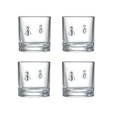 Set pahare whisky Abeille La Rochére, 4 piese, 4 x 32 cl, sticla foarte rezistenta